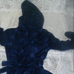 Teenager Dark Blue Bathrobe 100% SOFT Polyester size XL 16 Years old